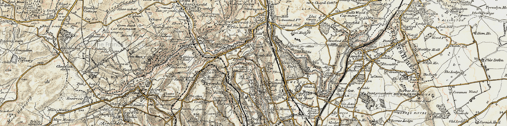 Old map of Ffos-y-go in 1902-1903