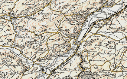 Old map of Brynrorin in 1902-1903
