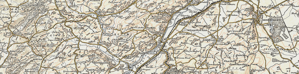 Old map of Brynrorin in 1902-1903