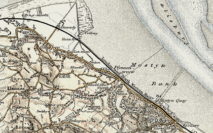 Old map of Ffynnongroyw in 1902-1903