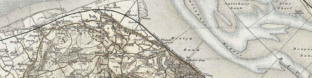 Old map of Ffynnongroyw in 1902-1903