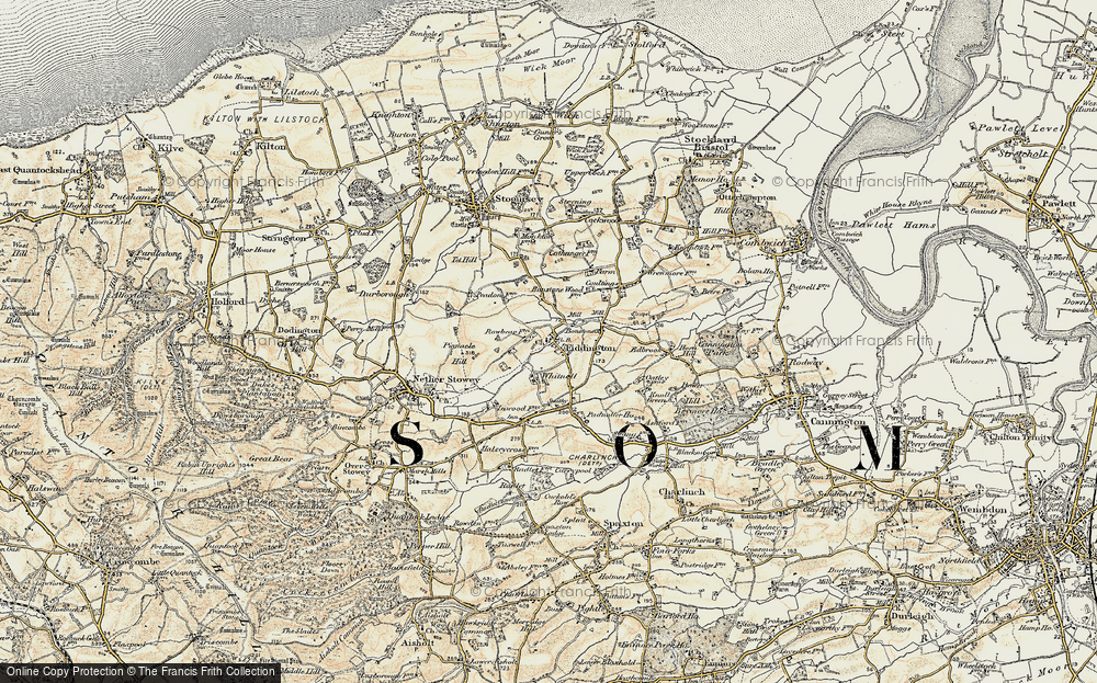 Old Map of Fiddington, 1898-1900 in 1898-1900