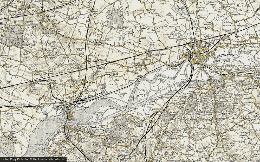 Old Map of Historic Map covering St Helens Canal in 1903