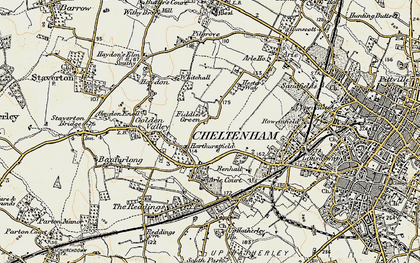 Old map of Fiddler's Green in 1898-1900
