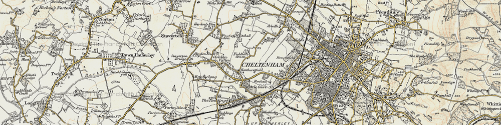 Old map of Fiddler's Green in 1898-1900