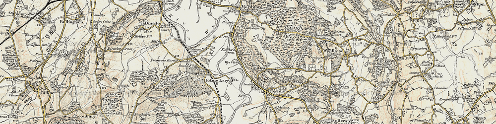 Old map of Fiddler's Green in 1899-1901