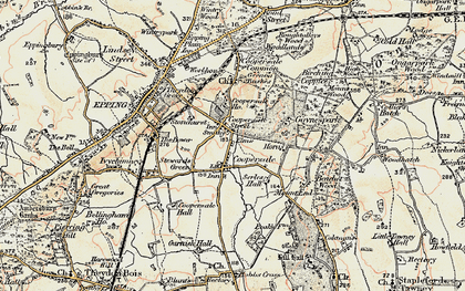 Old map of Fiddlers Hamlet in 1897-1898