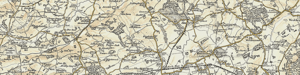 Old map of Field in 1900-1901