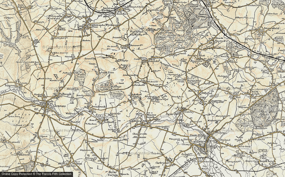 Old Map of Field Assarts, 1898-1899 in 1898-1899