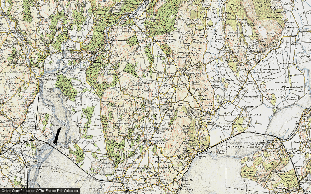 Old Map of Historic Map covering Broughton Ho in 1903-1904