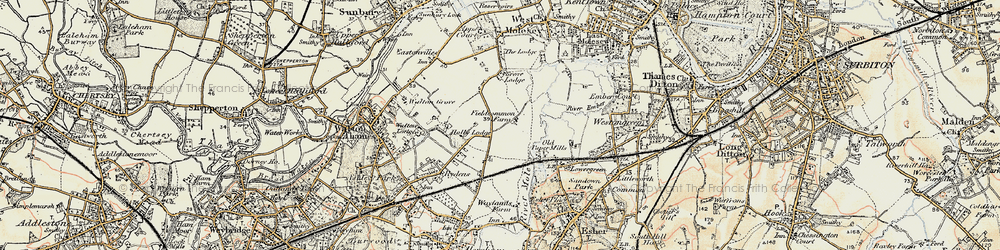 Old map of Field Common in 1897-1909