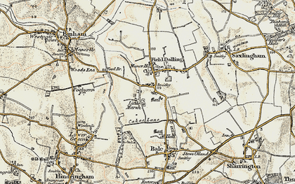 Old map of Field Dalling in 1901-1902