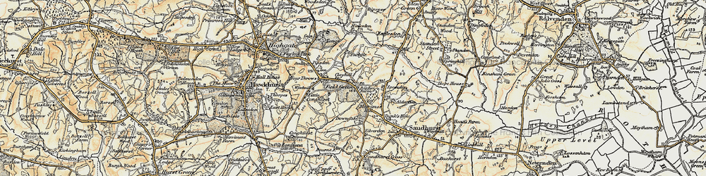 Old map of Alderden Manor in 1898