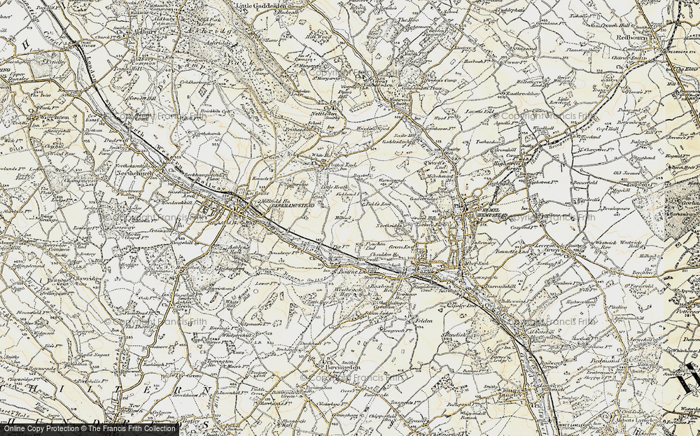 Old Map of Fields End, 1898 in 1898