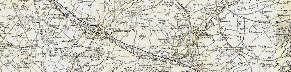 Old map of Fields End in 1898