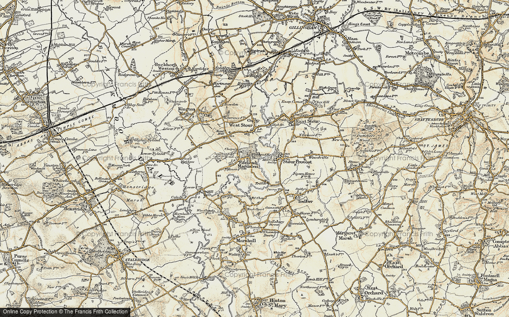Old Map of Fifehead Magdalen, 1897-1909 in 1897-1909