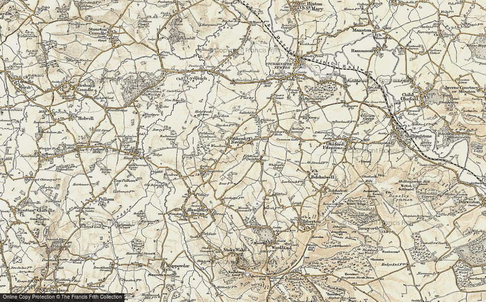 Old Map of Fifehead Neville, 1897-1909 in 1897-1909