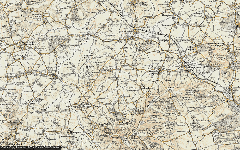 Old Map of Historic Map covering Whitmore Coppice in 1897-1909