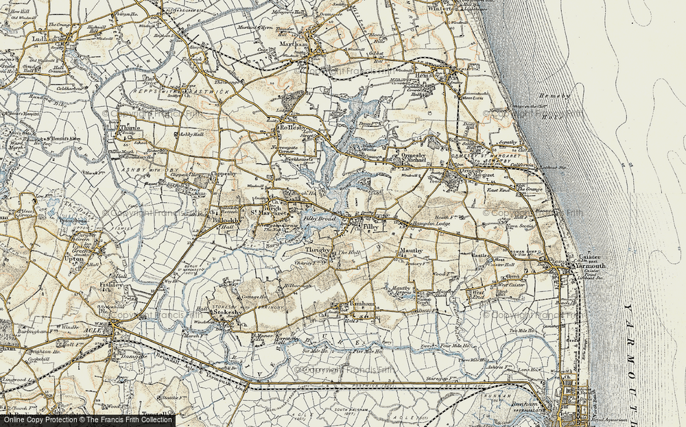 Old Map of Filby, 1901-1902 in 1901-1902