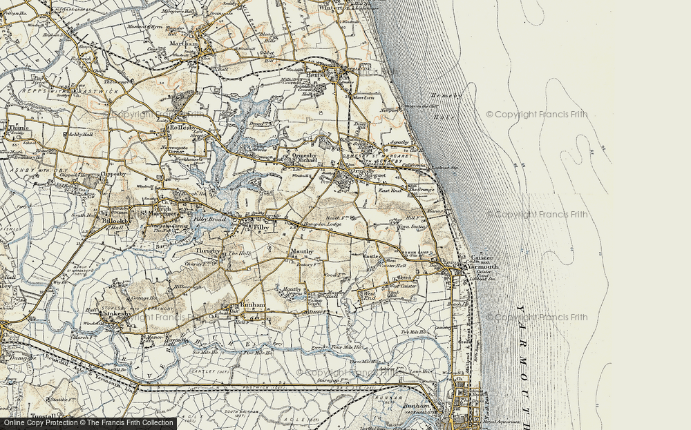 Old Map of Filby Heath, 1901-1902 in 1901-1902