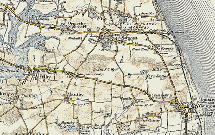 Old map of Filby Heath in 1901-1902