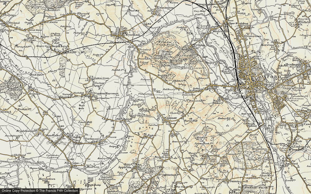 Old Map of Filchampstead, 1897-1899 in 1897-1899