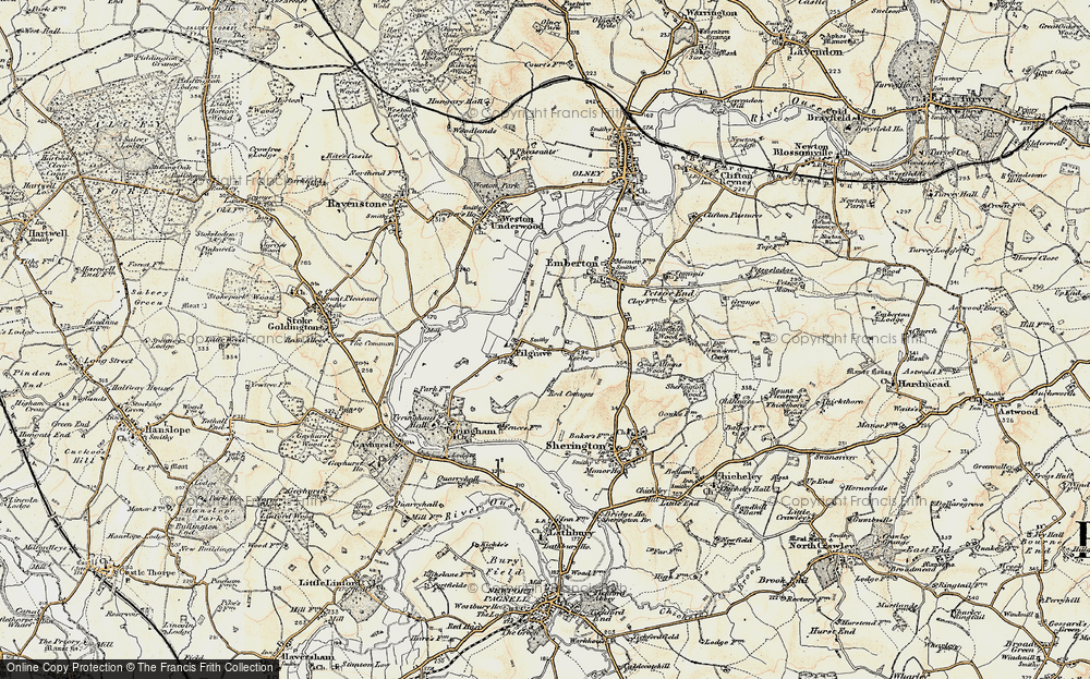 Old Map of Filgrave, 1898-1901 in 1898-1901