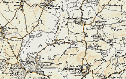 Old map of Filgrave in 1898-1901