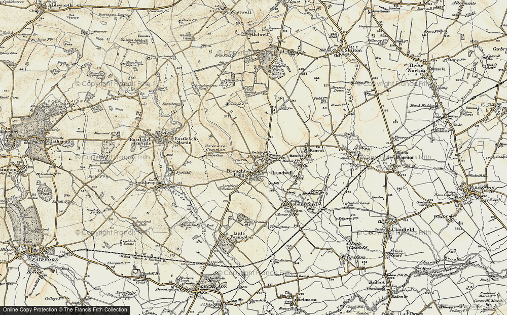 Old Map of Filkins, 1898-1899 in 1898-1899