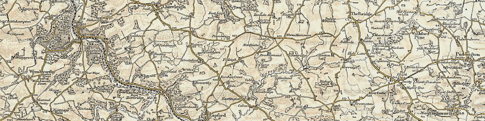 Old map of Broomsmead in 1899-1900
