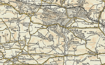 Old map of Filleigh in 1900