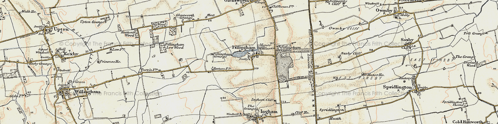 Old map of Fillingham in 1902-1903