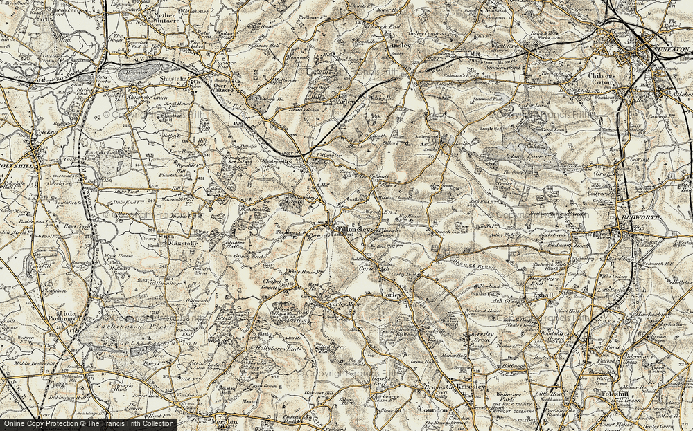 Old Map of Fillongley, 1901-1902 in 1901-1902