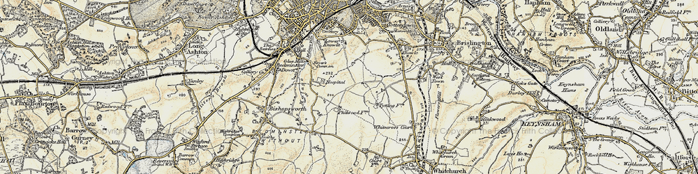 Old map of Filwood Park in 1899