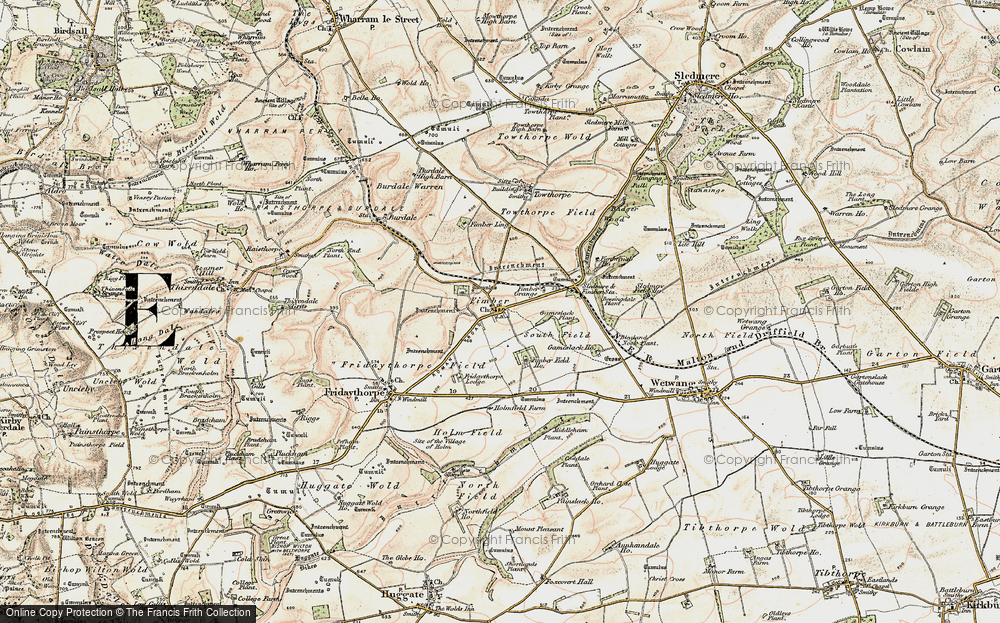 Old Map of Historic Map covering Bessingdale Plantn in 1903-1904