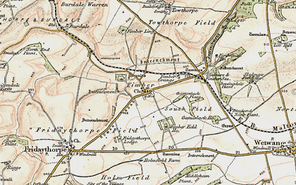 Old map of Burdale Warren in 1903-1904