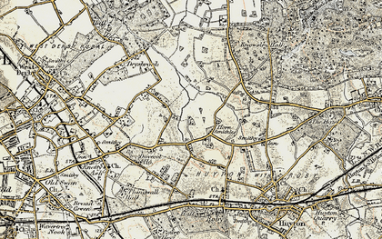 Old map of Fincham in 1902-1903