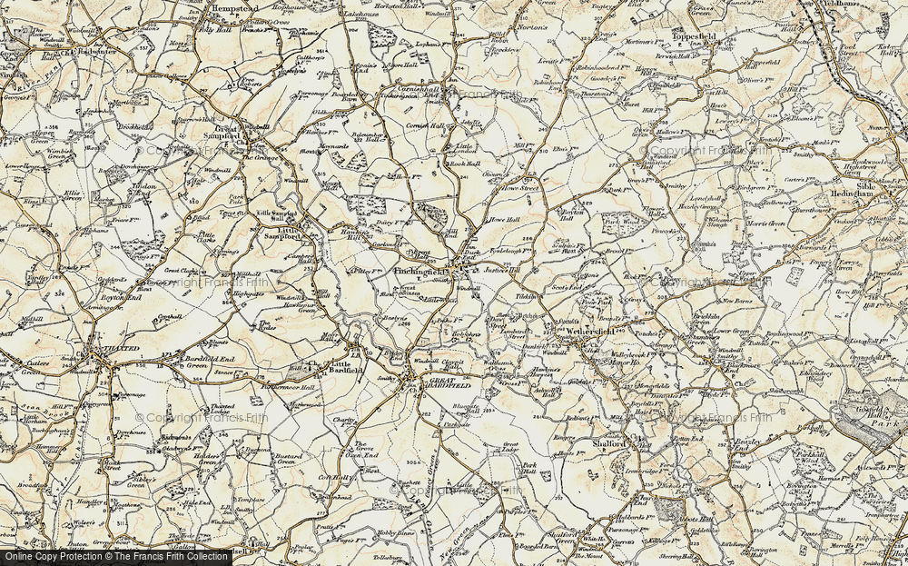 Old Map of Finchingfield, 1898-1899 in 1898-1899