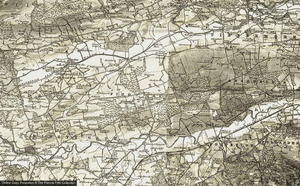 Old Map of Historic Map covering Balgowan in 1906-1908