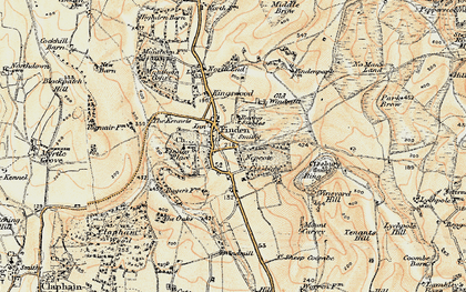 Old map of Findon in 1898