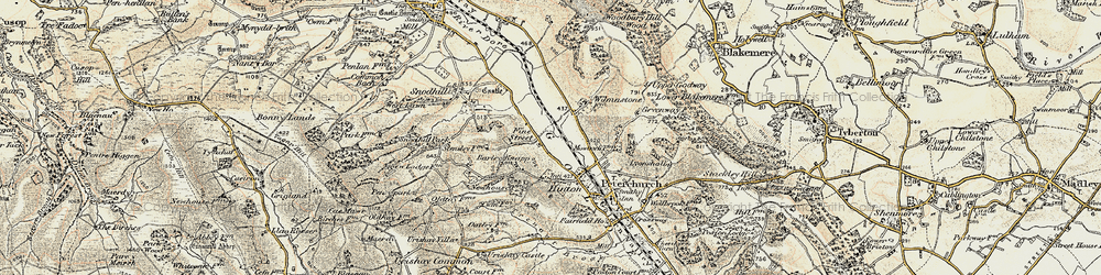 Old map of Fine Street in 1900-1901