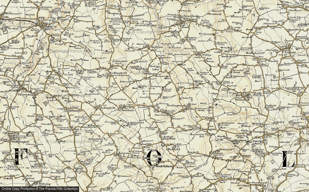Old Map of Fingal Street, 1901 in 1901