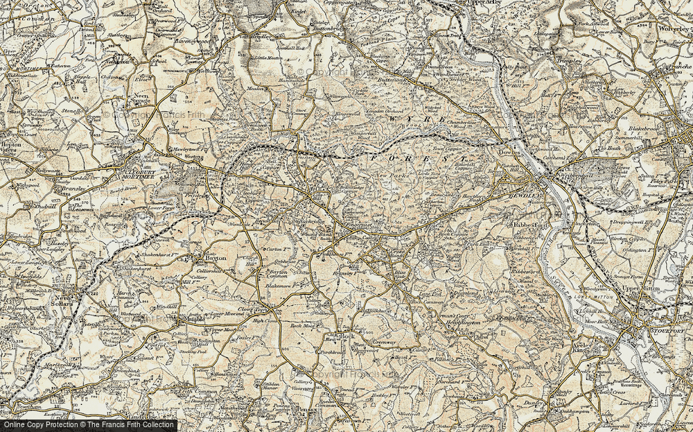 Old Map of Fingerpost, 1901-1902 in 1901-1902