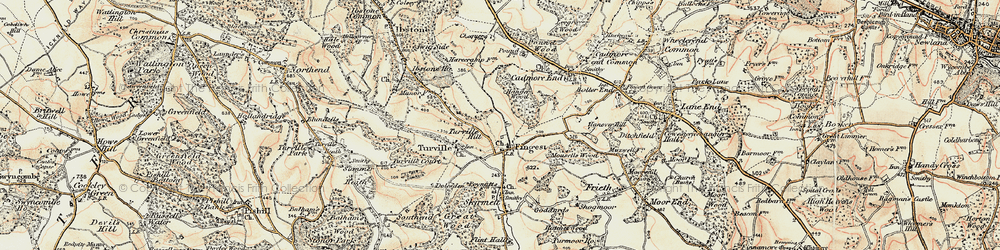 Old map of Fingest in 1897-1898