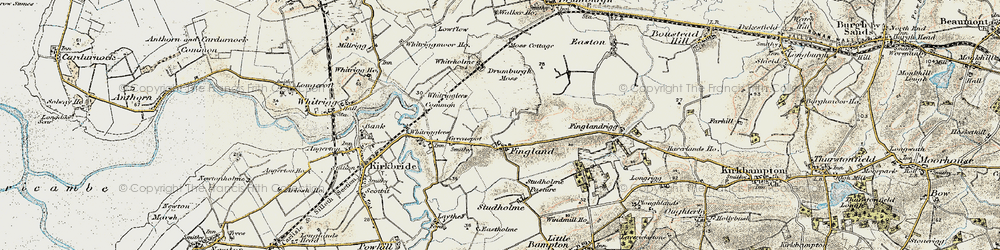 Old map of Whitrigglees in 1901-1904