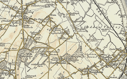 Old map of Betteshanger Colliery in 1898-1899