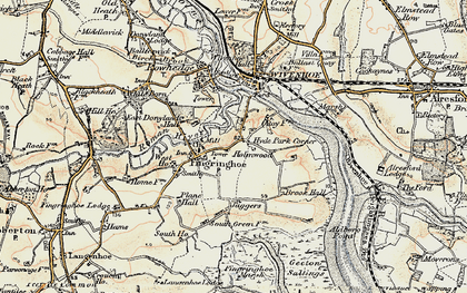 Old map of Fingringhoe in 1898-1899