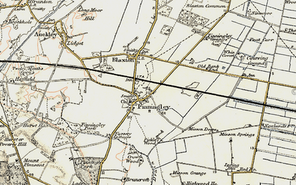 Old map of Finningley in 1903