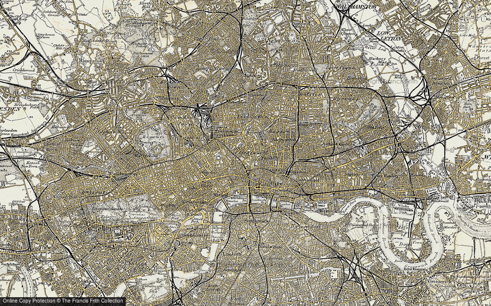 Old Map of Finsbury, 1897-1902 in 1897-1902