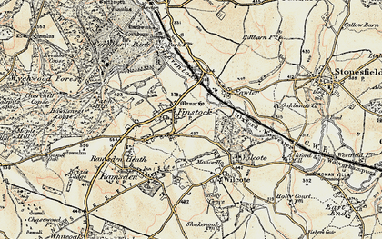 Old map of Wilcote Ho in 1898-1899